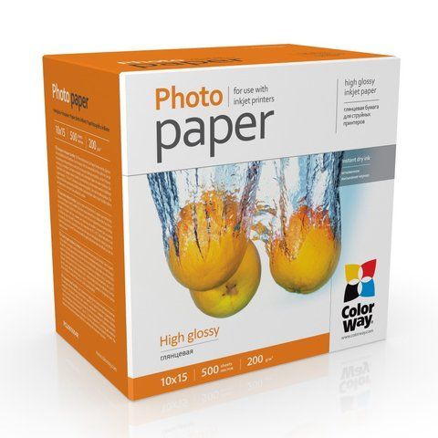 Фотопапір глянець 200 г/м, 10x15 (500 лист) PG2005004R ColorWay PG2005004R фото