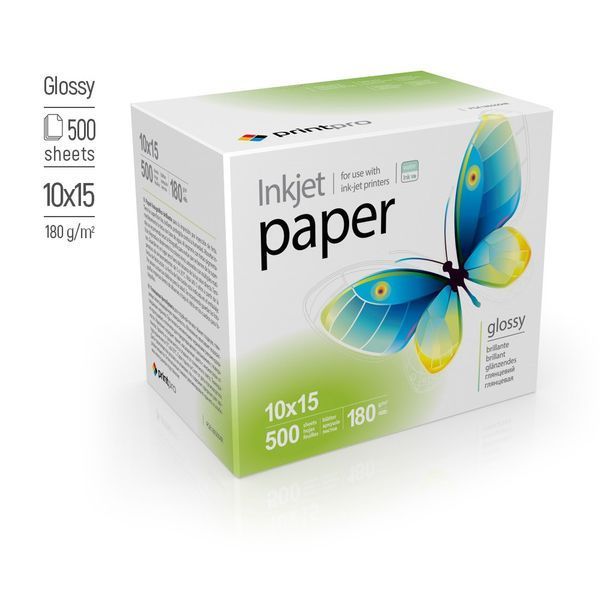 Фотопапір глянець 180 г/м 10x15 ( 500 л) PGE1805004R PrintPro PGE1805004R фото