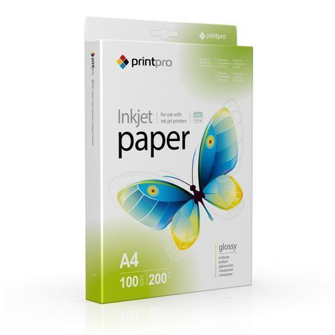Фотопапір глянець 200 г/м A4 (100 л) PrintPro PGE200100A4 фото
